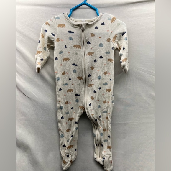 Mori organic Bamboo Cotton blend sleeper -gender neutral size 3/6mo cream - Picture 3 of 9